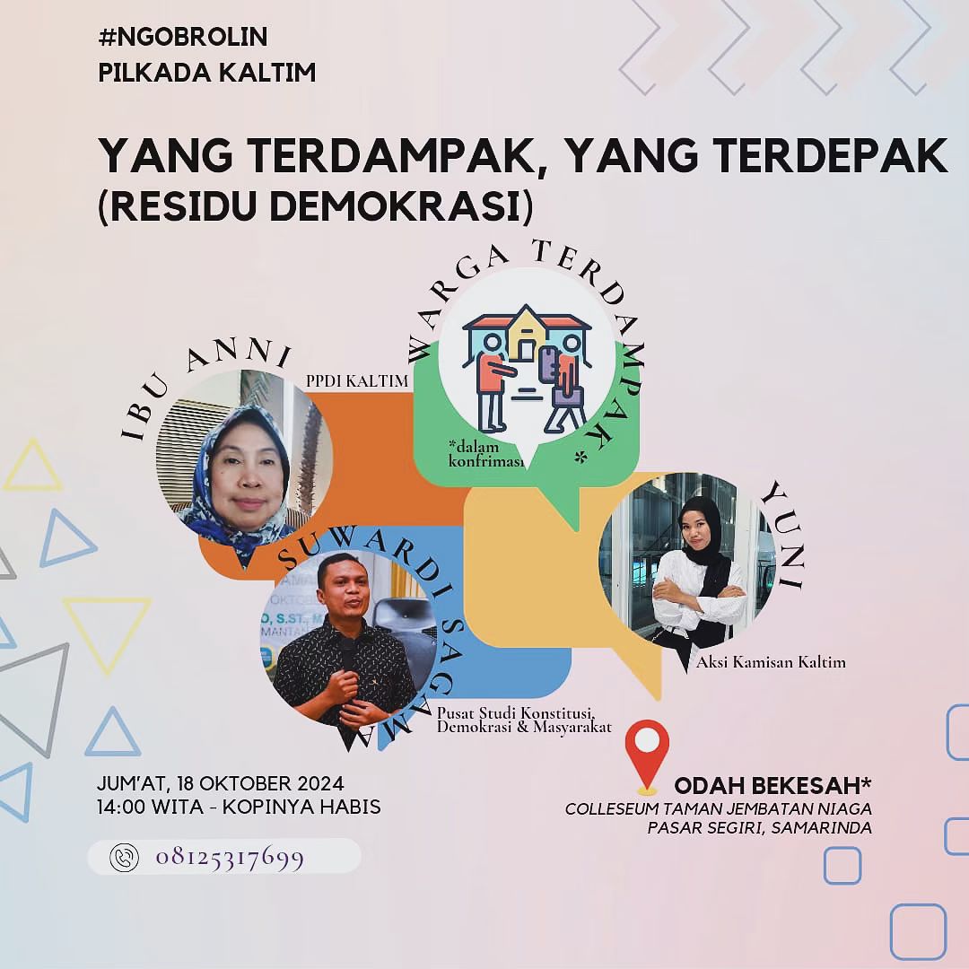 Poster NgoPi Kaltim edisi kebijakan kepala daerah